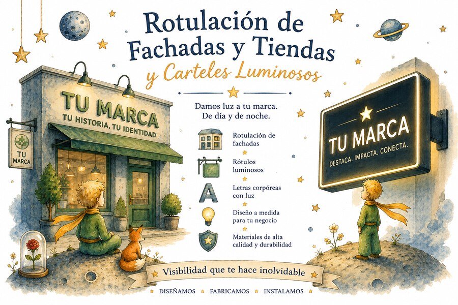 Fachadas y rótulos